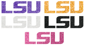 LSU Tigers METALLIC SPARKLE Team Logo Premium Vinyl Decal PICK COLOR & SIZE