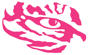 LSU Tigers Hot Pink Tiger Eye Logo Premium Vinyl Decal PICK SIZE LSU Tigers Hot Pink Tiger Eye Logo Premium Vinyl Decal PICK SIZE