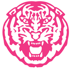 LSU Tigers Hot Pink Mascot Logo Premium Vinyl Decal PICK SIZE LSU Tigers Hot Pink Mascot Logo Premium Vinyl Decal PICK SIZE