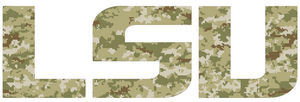 LSU Tigers CAMO Camouflage Team Logo Premium Vinyl Decal PICK SIZE LSU Tigers CAMO Camouflage Team Logo Premium Vinyl Decal PICK SIZE