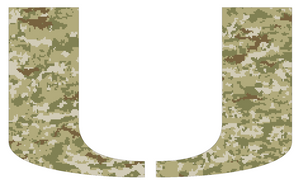 Miami Hurricanes CAMO Camouflage Team Logo Premium Vinyl Decal PICK SIZE Miami Hurricanes CAMO Camouflage Team Logo Premium Vinyl Decal PICK SIZE
