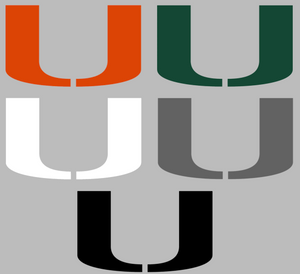Miami Hurricanes Team Logo Premium Vinyl Decal PICK COLOR & SIZE Miami Hurricanes Team Logo Premium Vinyl Decal PICK COLOR & SIZE