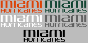 Miami Hurricanes Team Name Logo Premium Vinyl Decal PICK COLOR & SIZE Miami Hurricanes Team Name Logo Premium Vinyl Decal PICK COLOR & SIZE