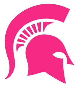 Michigan State Spartans Hot Pink Alternate Logo Premium Vinyl Decal PICK SIZE Michigan State Spartans Hot Pink Alternate Logo Premium Vinyl Decal PICK SIZE
