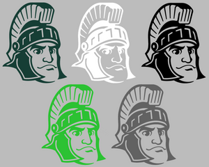 Michigan State Spartans Mascot Logo Premium Vinyl Decal PICK COLOR & SIZE Michigan State Spartans Mascot Logo Premium Vinyl Decal PICK COLOR & SIZE