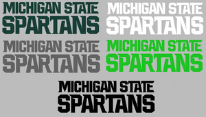 Michigan State Spartans Team Name Logo Premium Vinyl Decal PICK COLOR & SIZE Michigan State Spartans Team Name Logo Premium Vinyl Decal PICK COLOR & SIZE