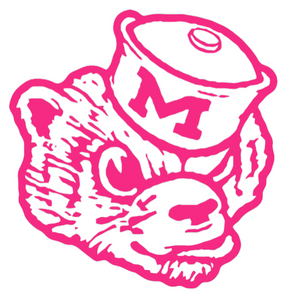 Michigan Wolverines Hot Pink Retro Throwback Logo Premium Vinyl Decal PICK SIZE Michigan Wolverines Hot Pink Retro Throwback Logo Premium Vinyl Decal PICK SIZE