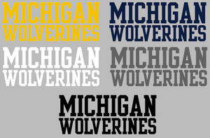Michigan Wolverines Team Name Logo Premium Vinyl Decal PICK COLOR & SIZE Michigan Wolverines Team Name Logo Premium Vinyl Decal PICK COLOR & SIZE