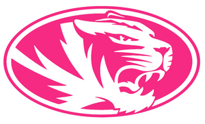 Missouri Tigers Hot Pink Team Logo Premium Vinyl Decal PICK SIZE Missouri Tigers Hot Pink Team Logo Premium Vinyl Decal PICK SIZE