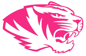 Missouri Tigers Hot Pink Alternate Logo Premium Vinyl Decal PICK SIZE Missouri Tigers Hot Pink Alternate Logo Premium Vinyl Decal PICK SIZE