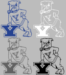 Yale Bulldogs Retro Throwback Logo 2 Premium Vinyl Decal PICK COLOR & SIZE Yale Bulldogs Retro Throwback Logo 2 Premium Vinyl Decal PICK COLOR & SIZE
