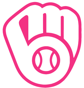 Milwaukee Brewers Hot Pink Team Logo Premium Vinyl Decal PICK SIZE Milwaukee Brewers Hot Pink Team Logo Premium Vinyl Decal PICK SIZE