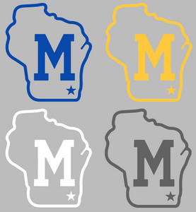 Milwaukee Brewers Retro Throwback WI State Logo Premium Vinyl Decal PICK COLOR & SIZE Milwaukee Brewers Retro Throwback WI State Logo Premium Vinyl Decal PICK COLOR & SIZE
