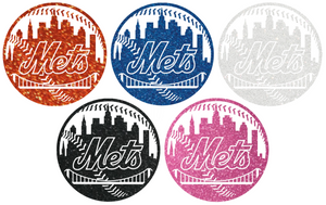 New York Mets METALLIC SPARKLE Alternate Logo Premium Vinyl Decal PICK COLOR & SIZE New York Mets METALLIC SPARKLE Alternate Logo Premium Vinyl Decal PICK COLOR & SIZE