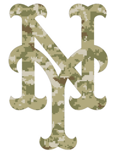 New York Mets Camo Camouflage Team Logo Premium Vinyl Decal PICK SIZE