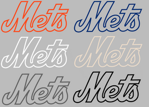 New York Mets Team Name Logo 1 Premium Vinyl Decal PICK COLOR & SIZE New York Mets Team Name Logo 1 Premium Vinyl Decal PICK COLOR & SIZE