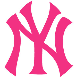 New York Yankees Hot Pink Team Logo Premium Vinyl Decal PICK SIZE New York Yankees Hot Pink Team Logo Premium Vinyl Decal PICK SIZE