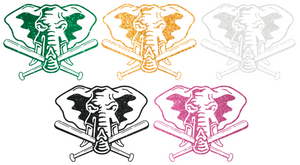Oakland Athletics METALLIC SPARKLE Elephant Logo Premium Vinyl Decal PICK COLOR & SIZE Oakland Athletics METALLIC SPARKLE Elephant Logo Premium Vinyl Decal PICK COLOR & SIZE