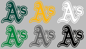 Oakland Athletics Alternate Logo Premium Vinyl Decal PICK COLOR & SIZE