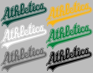 Oakland Athletics Team Name Logo Premium Vinyl Decal PICK COLOR & SIZE Oakland Athletics Team Name Logo Premium Vinyl Decal PICK COLOR & SIZE