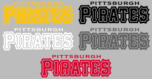 Pittsburgh Pirates Team Name Logo Premium Vinyl Decal PICK COLOR & SIZE Pittsburgh Pirates Team Name Logo Premium Vinyl Decal PICK COLOR & SIZE