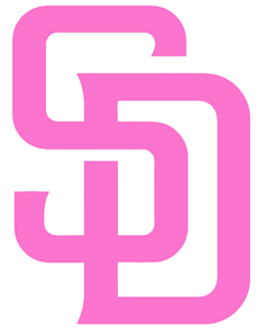 San Diego Padres Pink Mothers Day Team Logo Premium Vinyl Decal PICK SIZE