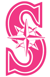 Seattle Mariners Hot Pink Team Logo Premium Vinyl Decal PICK SIZE