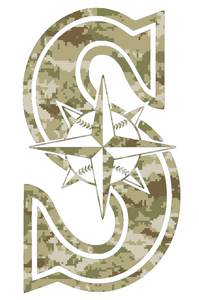 Seattle Mariners Camo Camouflage Team Logo Premium Vinyl Decal PICK SIZE