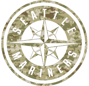 Seattle Mariners Camo Camouflage Alternate Logo Premium Vinyl Decal PICK SIZE