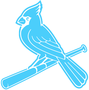 St Louis Cardinals Light Blue Fathers Day Alternate Bird Logo Premium Vinyl Decal PICK SIZE