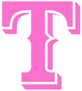 Texas Rangers Pink Mothers Day Team Logo Premium Vinyl Decal PICK SIZE Texas Rangers Pink Mothers Day Team Logo Premium Vinyl Decal PICK SIZE