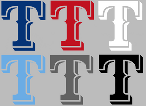 Texas Rangers Team Logo Premium Vinyl Decal PICK COLOR & SIZE Texas Rangers Team Logo Premium Vinyl Decal PICK COLOR & SIZE