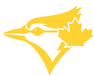 Toronto Blue Jays Yellow Childhood Cancer Awareness Team Logo Premium Vinyl Decal PICK SIZE