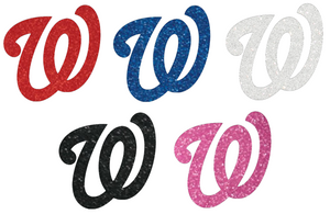 Washington Nationals METALLIC SPARKLE Team Logo Premium Vinyl Decal PICK COLOR & SIZE