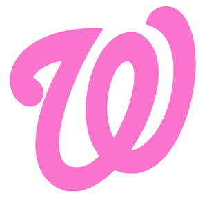 Washington Nationals Pink Mothers Day Team Logo Premium Vinyl Decal PICK SIZE Washington Nationals Pink Mothers Day Team Logo Premium Vinyl Decal PICK SIZE