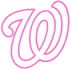 Washington Nationals Pink Mothers Day Alternate Logo Premium Vinyl Decal PICK SIZE Washington Nationals Pink Mothers Day Alternate Logo Premium Vinyl Decal PICK SIZE