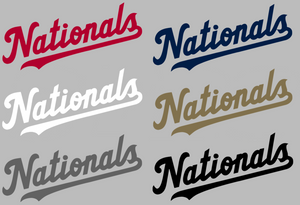 Washington Nationals Team Name Logo Premium Vinyl Decal PICK COLOR & SIZE Washington Nationals Team Name Logo Premium Vinyl Decal PICK COLOR & SIZE