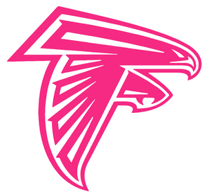 Atlanta Falcons Hot Pink Team Logo Premium Vinyl Decal PICK SIZE Atlanta Falcons Hot Pink Team Logo Premium Vinyl Decal PICK SIZE
