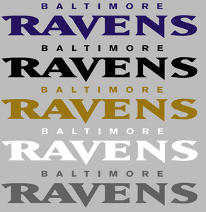 Baltimore Ravens Team Name Logo Premium Vinyl Decal PICK COLOR & SIZE Baltimore Ravens Team Name Logo Premium Vinyl Decal PICK COLOR & SIZE