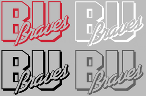 Bradley Braves Retro Throwback Logo Premium Vinyl Decal PICK COLOR & SIZE