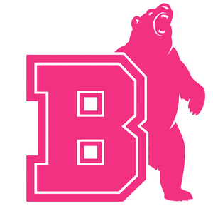 Brown Bears HOT PINK Alternate Logo Premium Vinyl Decal PICK SIZE Brown Bears HOT PINK Alternate Logo Premium Vinyl Decal PICK SIZE