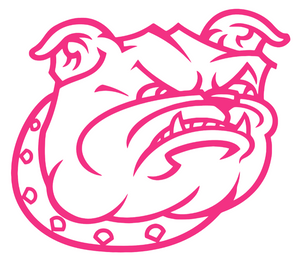 Bryant Bulldogs HOT PINK Team Logo Premium Vinyl Decal PICK SIZE Bryant Bulldogs HOT PINK Team Logo Premium Vinyl Decal PICK SIZE