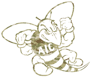 AIC Yellow Jackets CAMO Camouflage Retro Throwback Logo Premium Vinyl Decal PICK SIZE AIC Yellow Jackets CAMO Camouflage Retro Throwback Logo Premium Vinyl Decal PICK SIZE