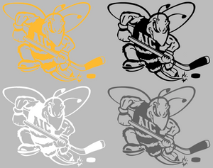 AIC Yellow Jackets Hockey Logo Premium Vinyl Decal PICK COLOR & SIZE AIC Yellow Jackets Hockey Logo Premium Vinyl Decal PICK COLOR & SIZE