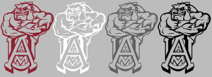Alabama A&M Bulldogs Retro Throwback Logo 3 Premium Vinyl Decal PICK COLOR & SIZE