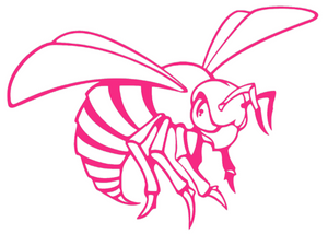 Alabama State Hornets HOT PINK Mascot Logo Premium Vinyl Decal PICK SIZE Alabama State Hornets HOT PINK Mascot Logo Premium Vinyl Decal PICK SIZE