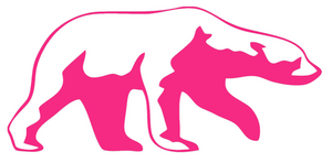 Alaska Nanooks HOT PINK Mascot Logo Premium Vinyl Decal PICK SIZE Alaska Nanooks HOT PINK Mascot Logo Premium Vinyl Decal PICK SIZE