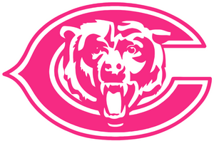 Chicago Bears Hot Pink Alternate Logo Premium Vinyl Decal PICK SIZE Chicago Bears Hot Pink Alternate Logo Premium Vinyl Decal PICK SIZE