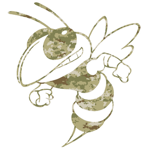 Georgia Tech Yellow Jackets CAMO Camouflage Mascot Logo Premium Vinyl Decal PICK SIZE Georgia Tech Yellow Jackets CAMO Camouflage Mascot Logo Premium Vinyl Decal PICK SIZE