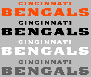 Cincinnati Bengals Team Name Logo Premium Vinyl Decal PICK COLOR & SIZE Cincinnati Bengals Team Name Logo Premium Vinyl Decal PICK COLOR & SIZE